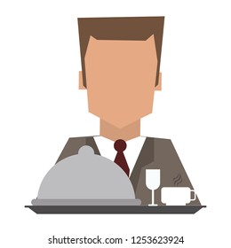 Hotel recepcionist with dinner