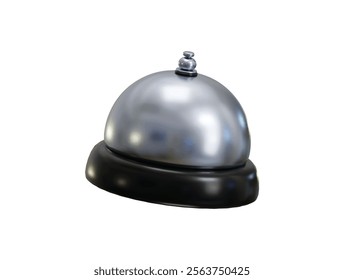 Hotel reception bell icon 3d render concept of Hotel reception and room service icon, Hotel booking icon vector illustration