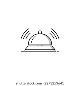 Hotel reception bell icon isolated vector graphics