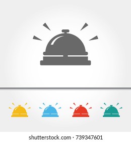 Hotel Reception Bell Single Icon Vector Illustration