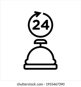 Hotel reception bell vector icon symbol design