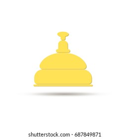 Hotel reception icon. Reception bell.