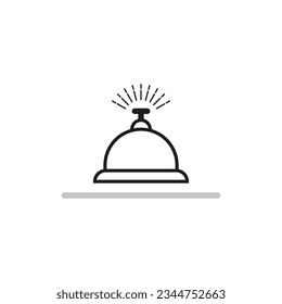 Hotel reception icon. Reception bell. Vector illustration. Eps 10.