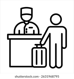 Hotel Receptionist icon illustration vector style
