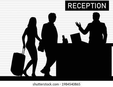 Hotel receptionist job vector illustration 