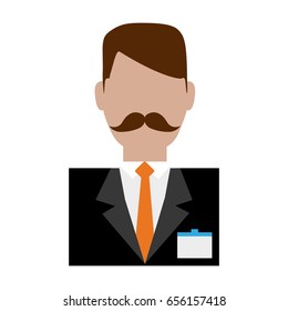 hotel receptionist man icon