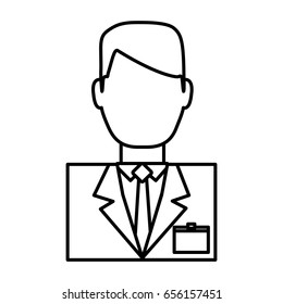 hotel receptionist man icon