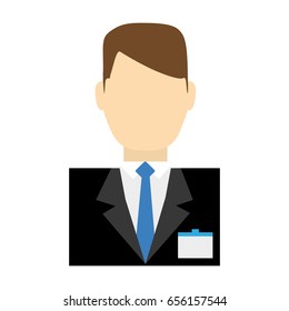hotel receptionist man icon
