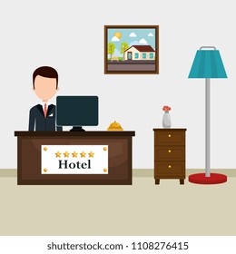 hotel receptionist working avatar