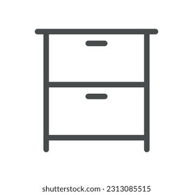 Hotel related icon outline and linear vector.