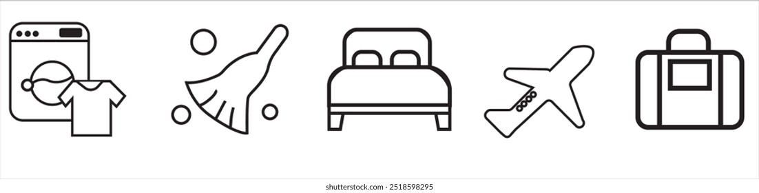 Hotel related icons. Hotel related vector illustration icon set