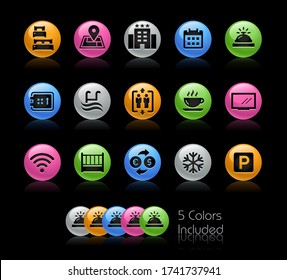 Hotel and Rentals Icons 1 of 2 // The vector file Includes 5 color versions in different layers.