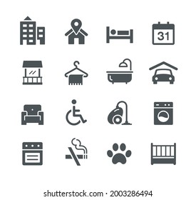 Hotel and Rentals Icons - Utility Series