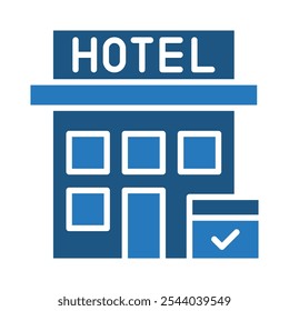 Hotel Reservation icon line vector illustration