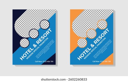 Hotel and Resort Flyer Design Template 