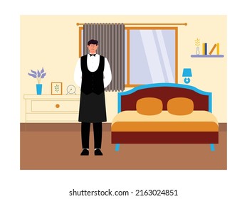 Hotel And Resort Holiday Trip Staycation Vector Art Illustration