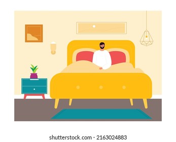 Hotel And Resort Holiday Trip Staycation Vector Art Illustration