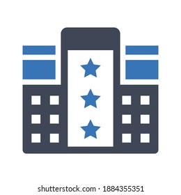 Hotel resort icon (vector illustration)