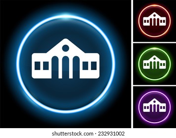 Hotel Resort on Glow Round Button