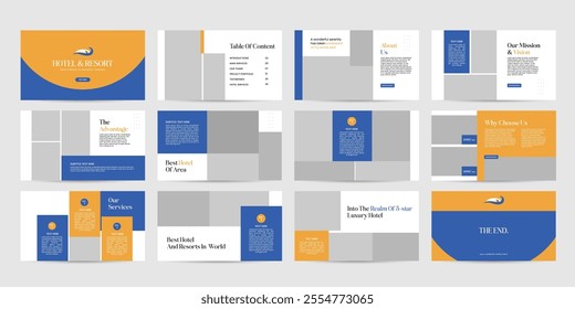 hotel and resorts presentation design template, travel and resorts powerpoint slides presentation layout