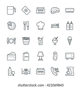 Hotel & Restaurant Cool Vector Icons 5