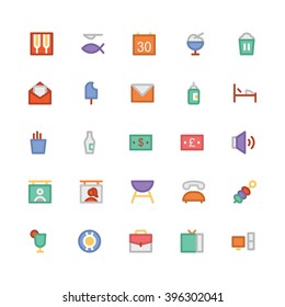 Hotel & Restaurant flat bold Vector Icons 4
