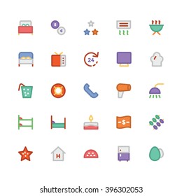 Hotel & Restaurant flat bold Vector Icons 13