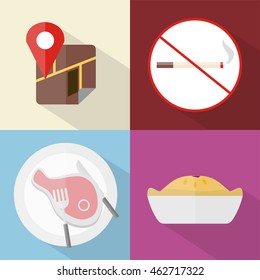 Hotel and Restaurant Icons Set