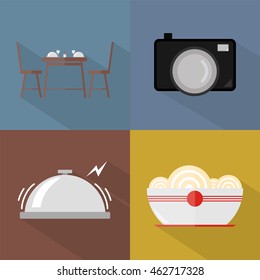 Hotel and Restaurant Icons Set