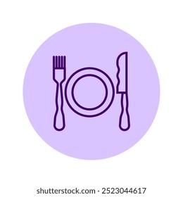 Hotel Restaurant line icon , vector, pixel perfect, illustrator file