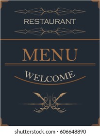 Hotel restaurant menu card
