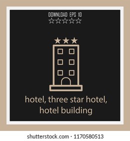 hotel and restaurant vector icon