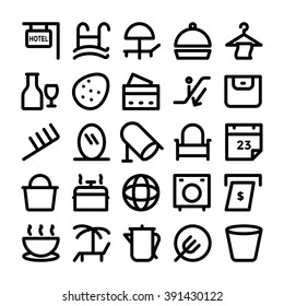 Hotel & Restaurant Vector Icons 12