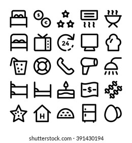 Hotel & Restaurant Vector Icons 13