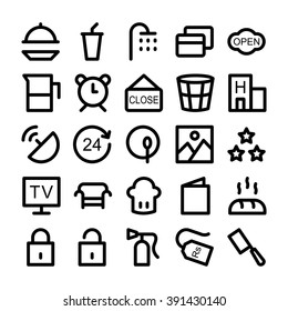 Hotel & Restaurant Vector Icons 5