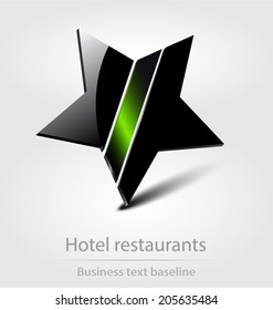 Hotel restaurants business icon for creative design