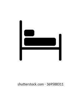 Hotel Room, Bed Icon