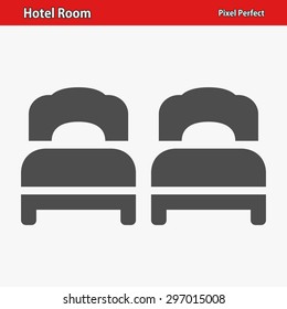 Hotel Room, bed Icon. EPS 8 format.