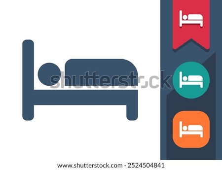 Hotel, Hotel Room, Bed Icon. Professional, pixel perfect icon. EPS 10 format.