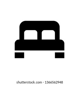 Hotel Room Bed Icon Vector