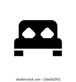 Hotel Room Bed Icon Vector