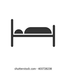 Hotel Room, Bed icon vector, solid illustration, pictogram isolated on white