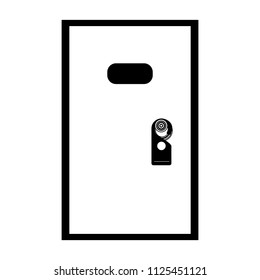 hotel room door with do not disturb tag