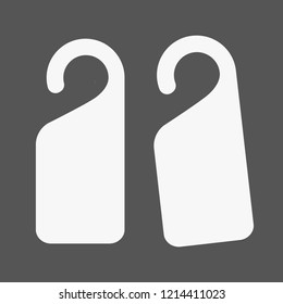 Hotel room door hangers template. Label hanger on door hotel