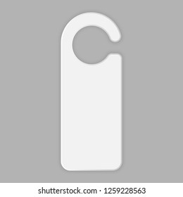 Hotel room door tag icon. Realistic illustration of hotel room door tag vector icon for web design