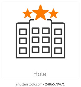 Hotel- und Zimmer-Ikonenkonzept