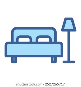 Ilustração de design de ícone de quarto de hotel