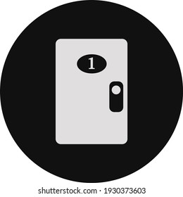 Hotelzimmer, Illustration, Vektorgrafik auf weißem Hintergrund.