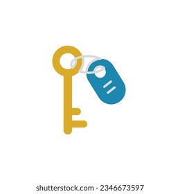 Hotel Room Key colored icon. illustration graphic of Hotel Room Key colored