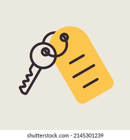 Tecla de la habitación del hotel con icono aislado del vector número. Símbolo gráfico del sitio web de viajes y turismo y diseño de aplicaciones, logotipo, aplicación, interfaz de usuario
